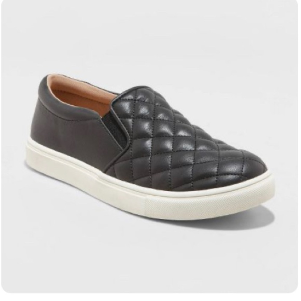 Women's Reese Memory Foam Insole Sneakers - A New Day™ Black